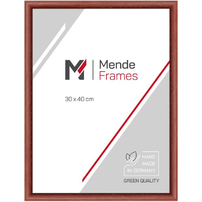 MendeFrames Ramka Drewniana H004 Mahoni 45x60 Szkło Antyrefleksyjne