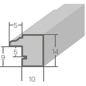 Rama z drewna MendeFrames H007 z szkłem muzealnym 20x60 cm, kolor orzechowy