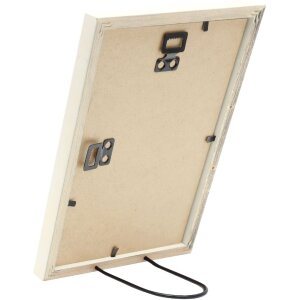 Ramka na zdjęcia Deknudt S236F1, 10x15 cm, biała – drewniana, z szkłem akrylowym