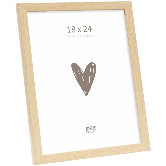 Rama na zdjęcia z drewna Deknudt S243H1, naturalna, 18x24 cm