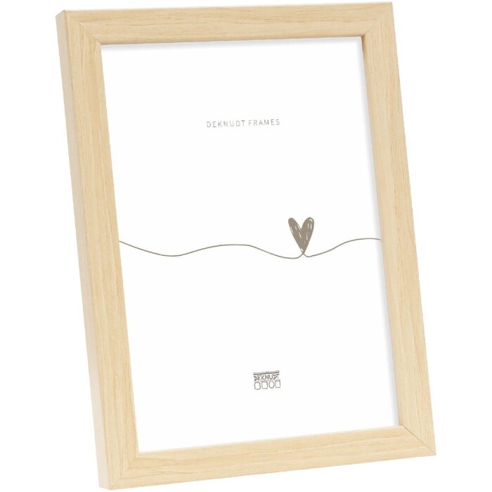 Ramka na zdjęcia z drewna Deknudt S243D, naturalna, 20x20 cm