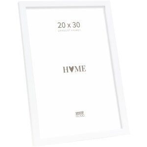 Ramka na zdjęcia z drewna Deknudt S243D, biała, 20x30 cm