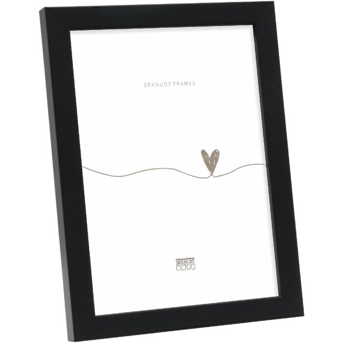 Ramka na zdjęcia z drewna Deknudt S243K2, czarna 15x15 cm