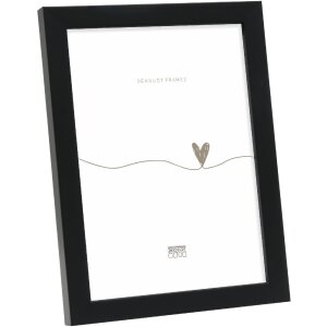 Ramka na zdjęcia z drewna Deknudt S243K2, czarna 15x15 cm