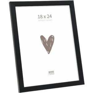 Rama na zdjęcia z drewna Deknudt S243K2, czarna, 18x24 cm