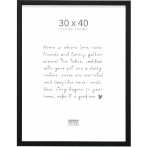 Ramka na zdjęcia z drewna Deknudt S243D, czarna, 30x40 cm