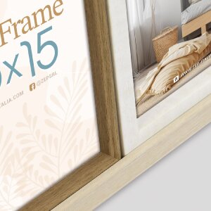 Ramka na 3 zdjęcia 10x15 cm, styl Como 3Q, biało-brązowa