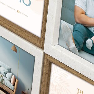 Ramka na 4 zdjęcia ZEP SH446 PS, Como 4Q, naturalny biały...