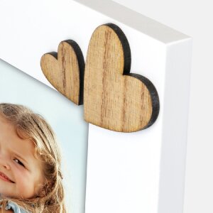 Ramka na zdjęcie z drewna Mama biała – format 10x15 cm