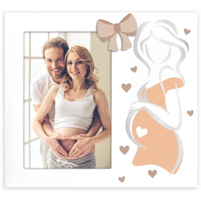 Ramka na zdjęcia z drewna Veronica 10x15 cm – do zdjęć z okresu ciąży