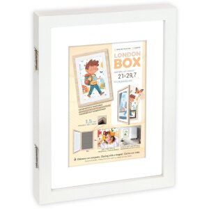 Ramka na zdjęcia z drewna London biała – DIN A4, do...