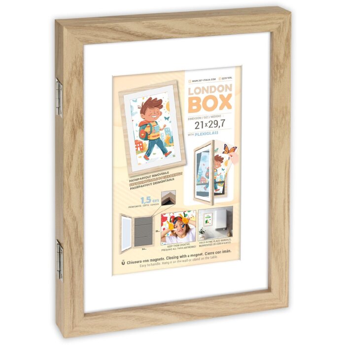 Ramka na zdjęcia z drewna London Natur – idealna do dokumentów DIN A4