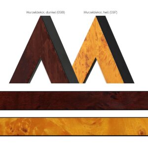 Ramka na zdjęcie MendeFrames H14E, dekoracja korzeniowa, ciemna, 20x20 cm, szkło muzealne