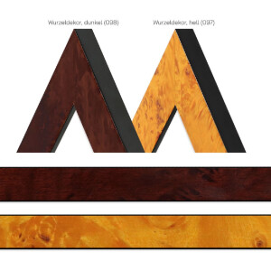 Ramka na zdjęcia z drewna z dekoracją korzeniową H14E, 20x60 cm – MendeFrames