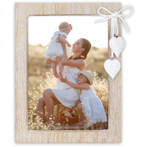 ZEP Ramka Drewniana Ellen z Sercem i Kokardką 10x15/13x18/15x20 cm