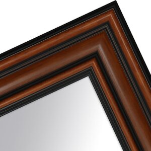 Lustro MendeFrames H017 z ramą z drewna orzechowego 70x70 cm, styl antykwarski