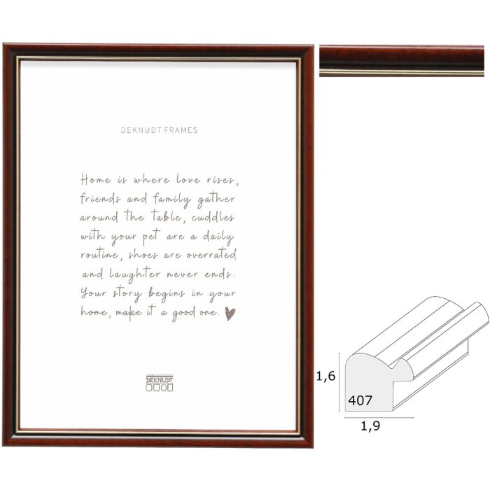 Deknudt S407H2 Brązowa Ramka na Zdjęcia 10x15-30x40 cm