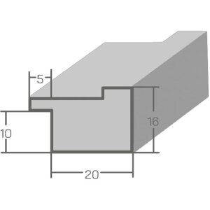 MendeFrames Ramka Drewniana H120 Czerwona Usłojona 30x60 cm