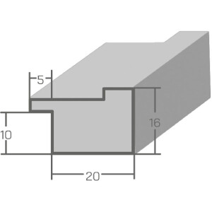 MendeFrames Ramka Drewniana H120 Jasnoniebieska 45x60 cm