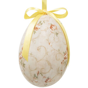 Clayre & Eef 65908 Zestaw 6 Wiszących Jajek Ø7x10 cm