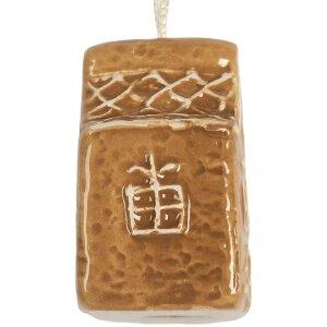 Clayre & Eef Zawieszka Domek Ceramiczny Brązowo-Biały...