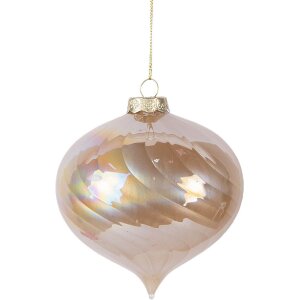 Clayre & Eef Bombka Choinkowa Beżowa 10x10 cm