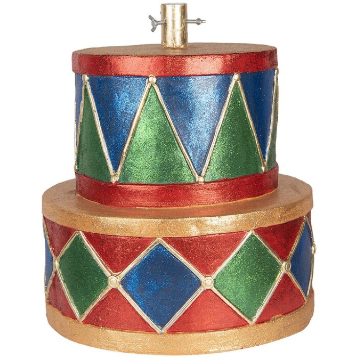 Clayre & Eef Podstawka pod choinkę Ø 40x46 cm Niebiesko-Zielona