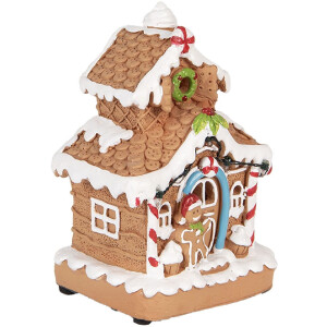 Clayre & Eef Domek z LED 11x10x17 cm Dekoracja Świąteczna