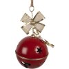 Clayre & Eef 6Y5906 Dzwonek dekoracyjny czerwono-złoty Ø 24x49 cm