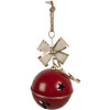 Clayre & Eef 6Y5906 Dzwonek dekoracyjny czerwono-złoty Ø 24x49 cm