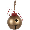 Clayre & Eef 6Y5907 Dzwonek dekoracyjny złoto-czerwony 24x30 cm