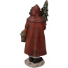 Clayre & Eef 5MG0071 Dekoracja Święty Mikołaj 39x30x93 cm Czerwono-Zielona