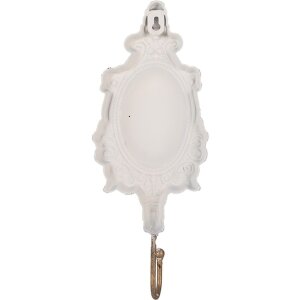 Wieszak na ścianę Clayre & Eef 12x4x31 cm, styl rustykalny, beżowy