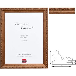 Effect Holzrahmen Profil 63 Brązowa Barokowa Ramka na...