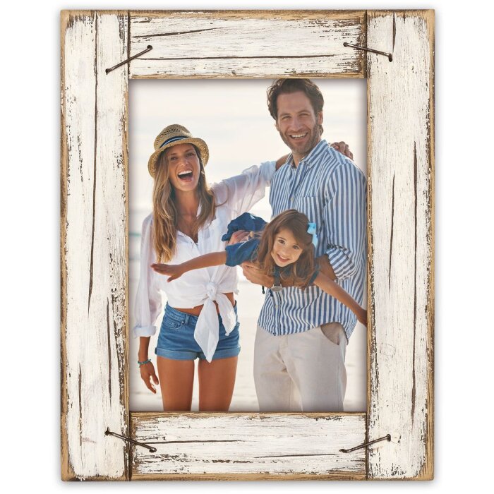 ZEP Ramka Horn Drewniana Biała Vintage 13x18/15x20 cm