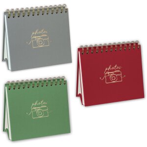 ZEP Samoprzylepny Album Spiralny ze Statywem 20k. Czerwony/Zielony/Szary 10x15/13x19