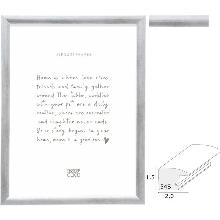 Deknudt S54SD3 Ramka na Zdjęcia Srebrna w 6 Rozmiarach
