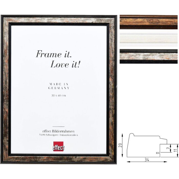 Mauro Ferretti Profil 64 Ramka Drewniana 6x Lakierowana 34mm