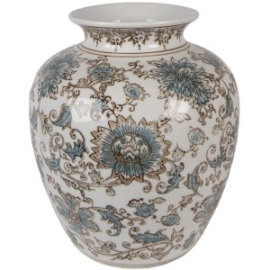 Clayre & Eef Wazon Ceramiczny Ø 22x25 cm Floralny
