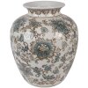 Clayre & Eef Wazon Ceramiczny Ø 22x25 cm Floralny