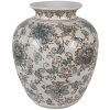 Clayre & Eef Wazon Ceramiczny Ø 22x25 cm Floralny