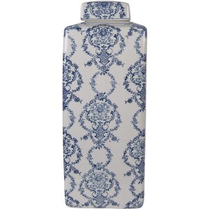 Clayre & Eef Donica z Pokrywą 16x16x41 cm Błękitna