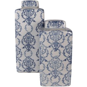 Clayre & Eef Doniczka z Pokrywką 15x15x31 cm