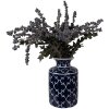 Vaza keramika Clayre & Eef Ø 19x31 cm – elegancka w stylu orientalском, niebieska z białym wzorem