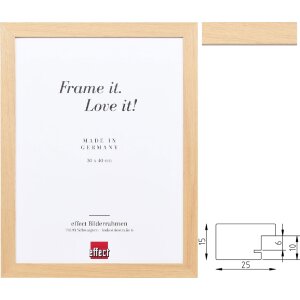 Ramka drewniana Effect Profil 71, dębowo-płytowa, z...