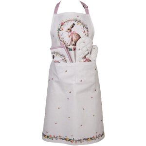 Chusta do piekarnika Clayre & Eef 18x30 cm Beżowo-brązowa