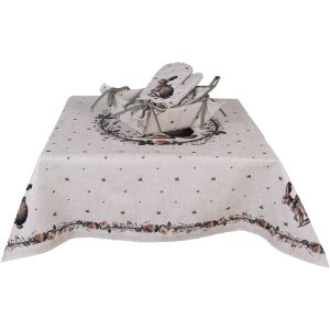 Kosz na chleb Clayre & Eef, beżowo-brązowy, 35x35x8 cm