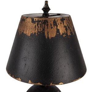 Lampa stołowa Clayre & Eef, czarno-brązowa, Ø35x78 cm, E27, max 60 W