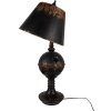 Lampa stołowa Clayre & Eef, czarno-brązowa, Ø35x78 cm, E27, max 60 W