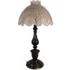 Świetlka stołowa Clayre & Eef, czarno-szara, Ø41x75 cm, E27, max 60W